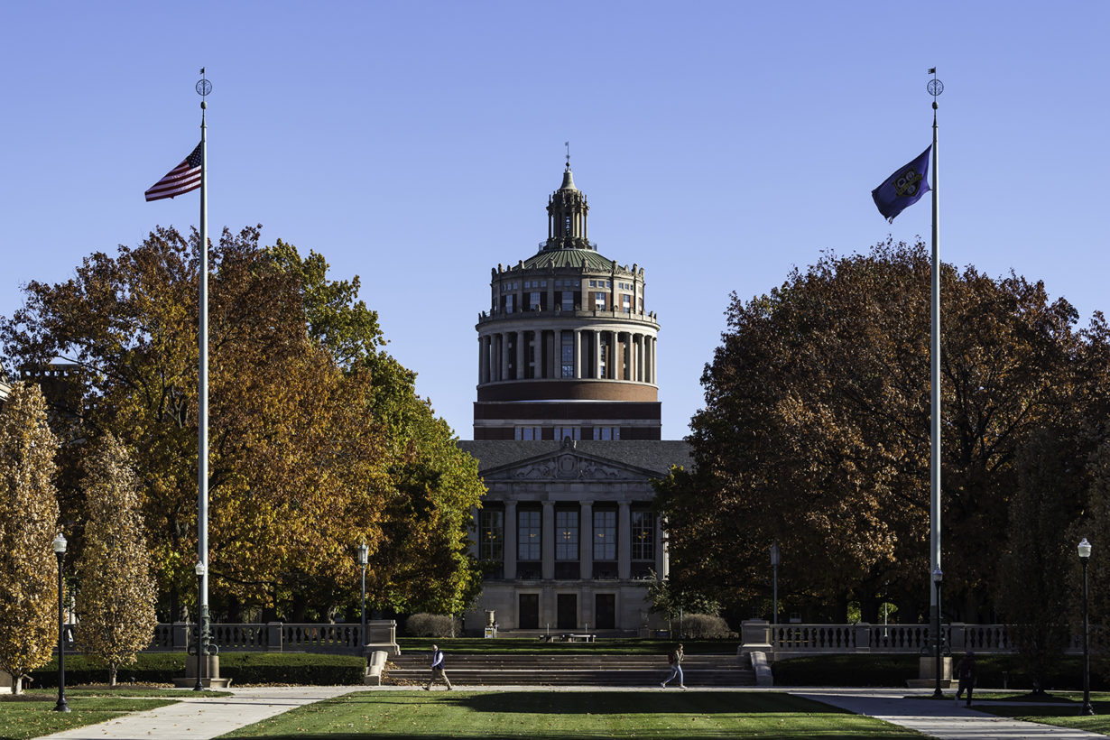 Rush Rhees Library and Eastman Quad