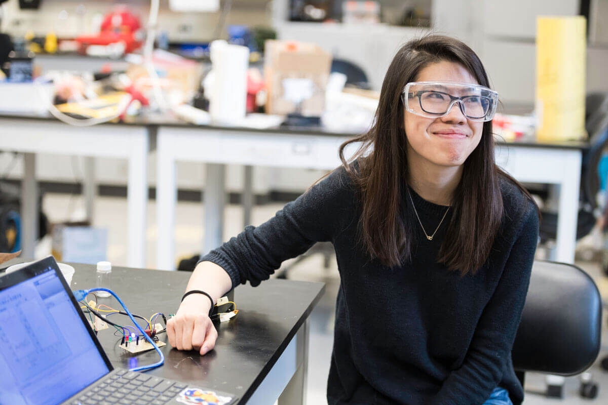 Students working on laptops at University of Rochester