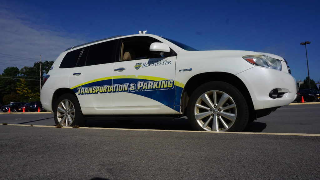Transportation and Parking SUV parked in lot