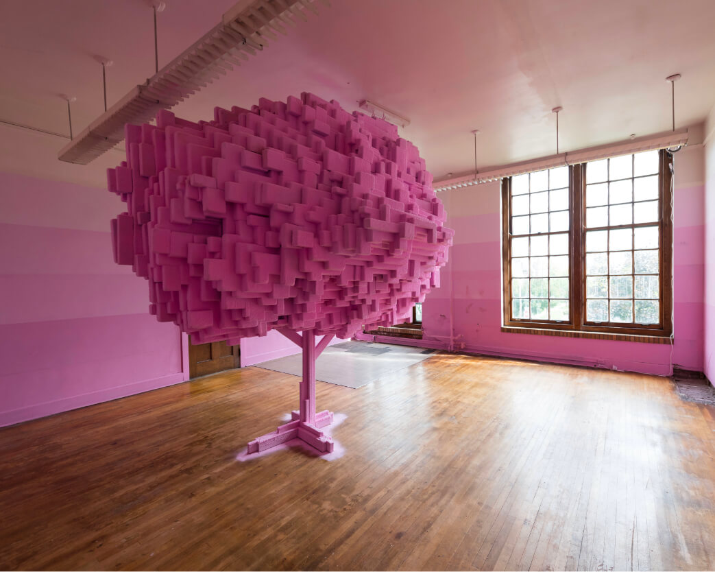 A visual art piece is presented