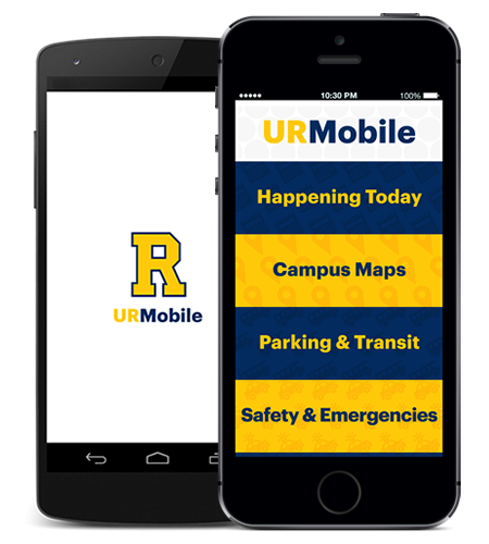 Cell phone showing the UR Mobile app